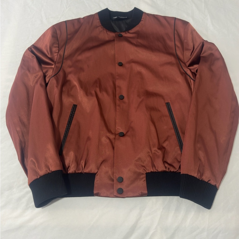 Zara Men's Copper Bomber Jacket